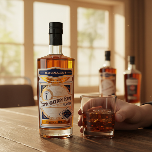 Schwarzbach Spirits MacNair’s Exploration Rum Panama 7 Years, golden aged rum with tropical fruit and vanilla notes, 46% vol.