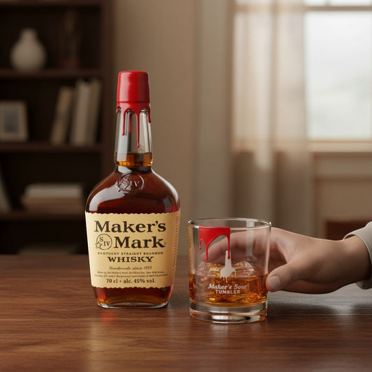 Schwarzbach Spirits Maker's Mark Kentucky Straight Bourbon Whiskey mit Glas, 45% Vol. und 70 cl.