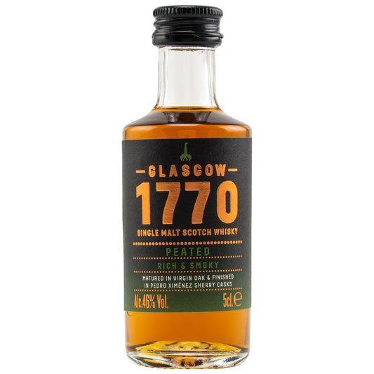 1770 GLASGOW - Single Malt Scotch Whisky Peated - Mini - 46% vol.