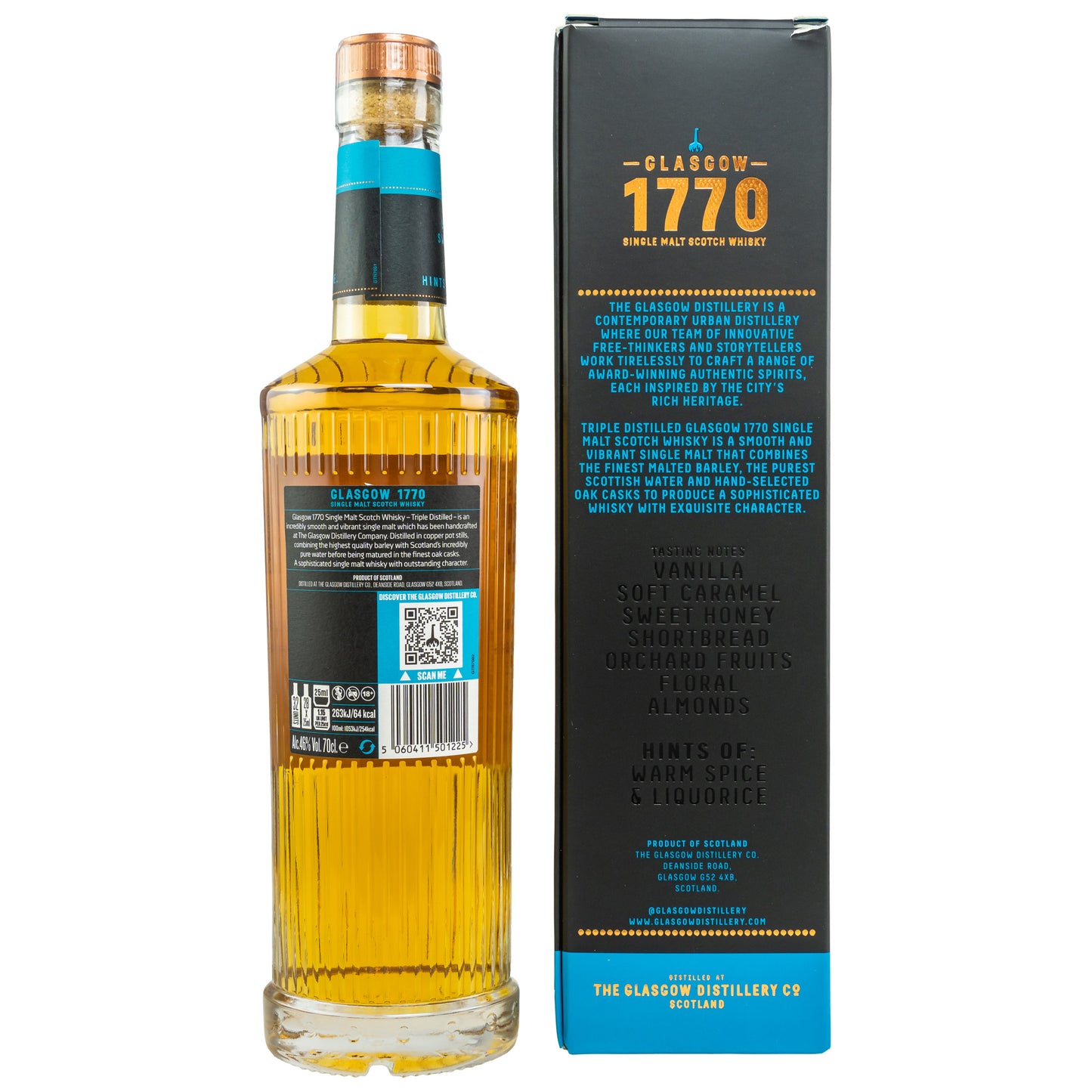1770 GLASGOW - Single Malt Scotch Whisky Triple Distilled Smooth - 46 % vol. - Schwarzbach Spirits