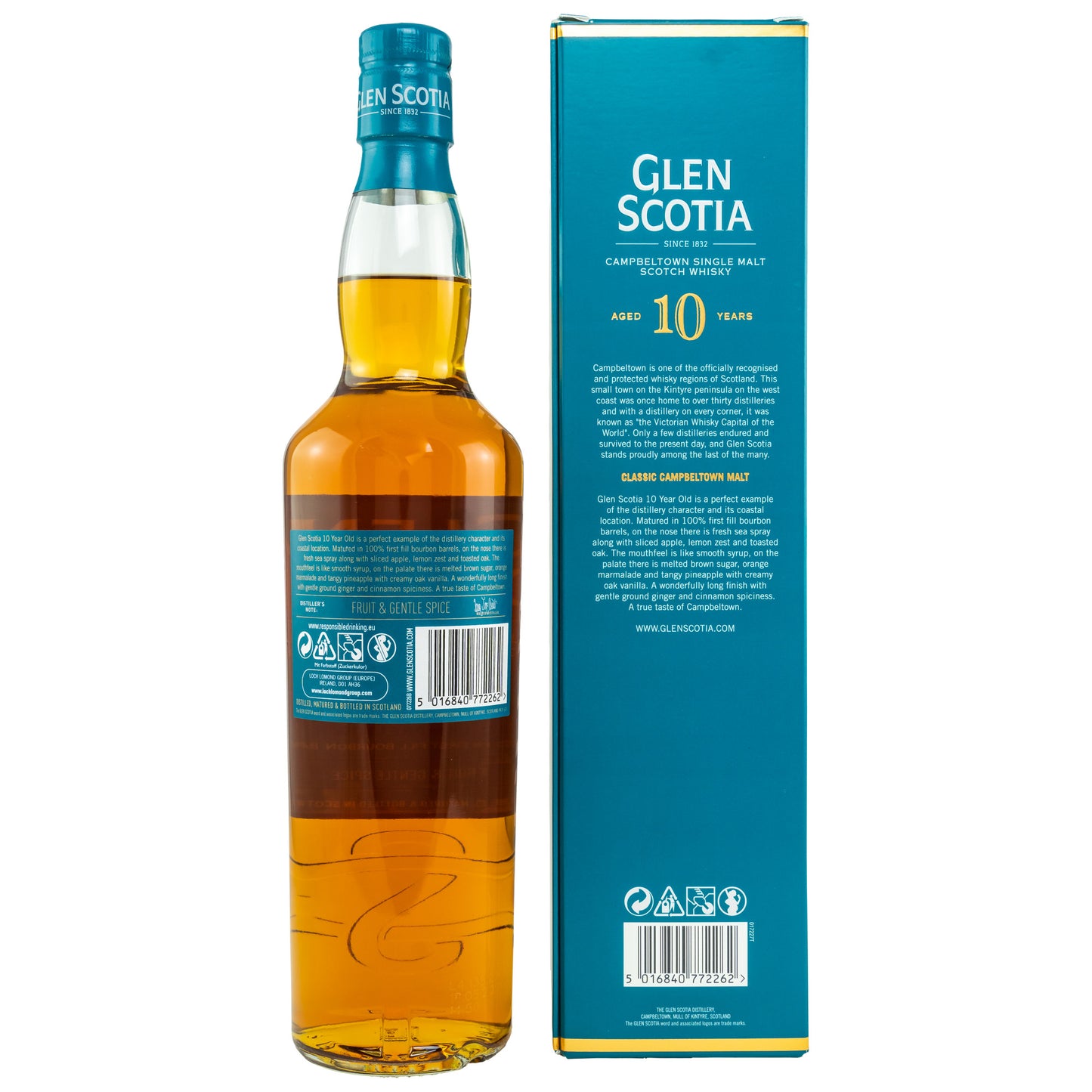 GLEN SCOTIA - 10 Jahre Unpeated - 40% vol. - Schwarzbach Spirits