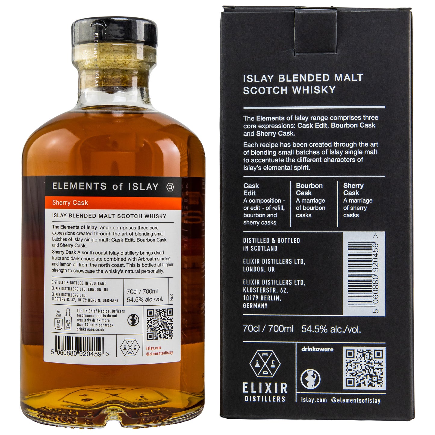 ELEMENTS OF ISLAY - Sherry Cask - 54,5% vol. - Schwarzbach Spirits