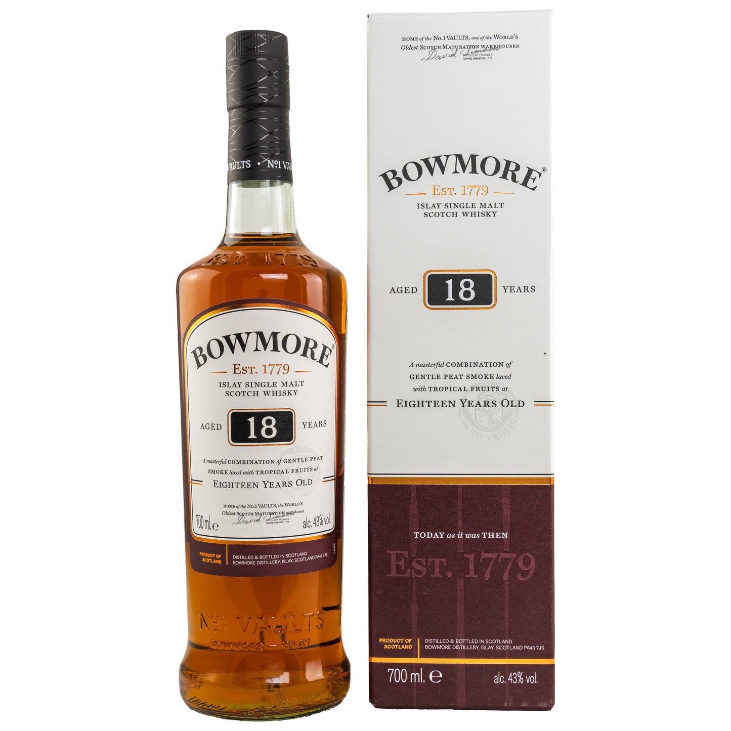 BOWMORE - 18 Jahre - 43% vol. - Schwarzbach Spirits
