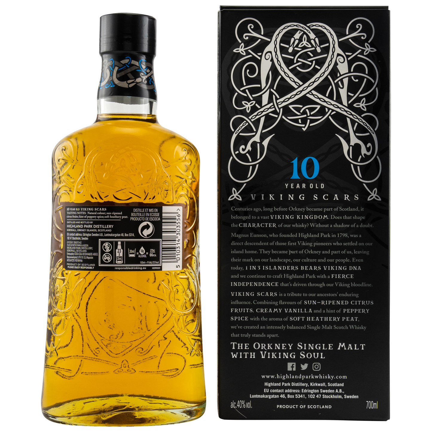 HIGHLAND PARK - 10 Jahre Viking Scars - 40% vol. - Schwarzbach Spirits