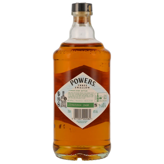 POWERS - Three Swallow Single Pot Still Irish Whiskey - 40% Vol. – 0,7 Liter – Ansicht 2