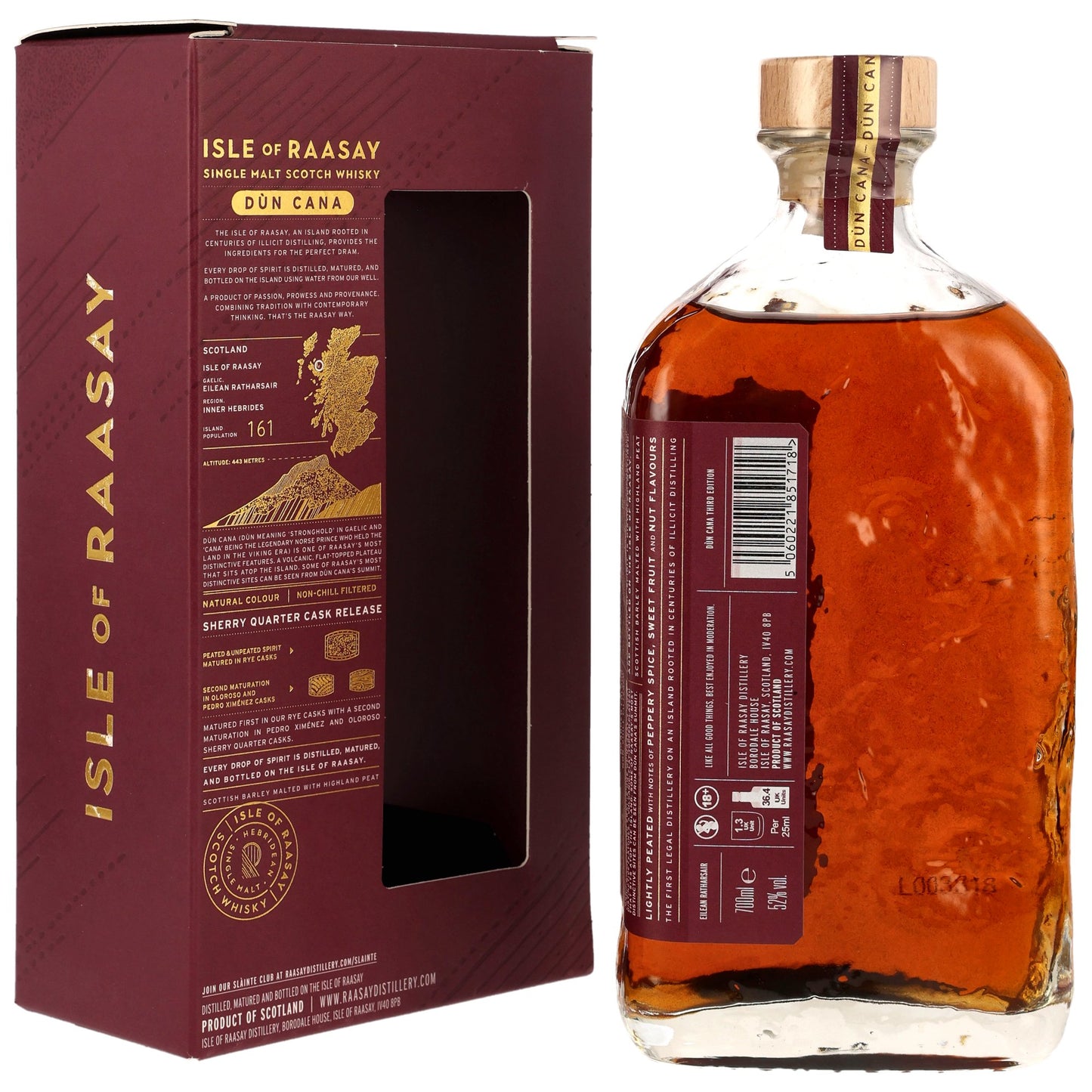 ISLE OF RAASAY - Dun Cana Sherry Quarter Cask - 52.0% Vol.