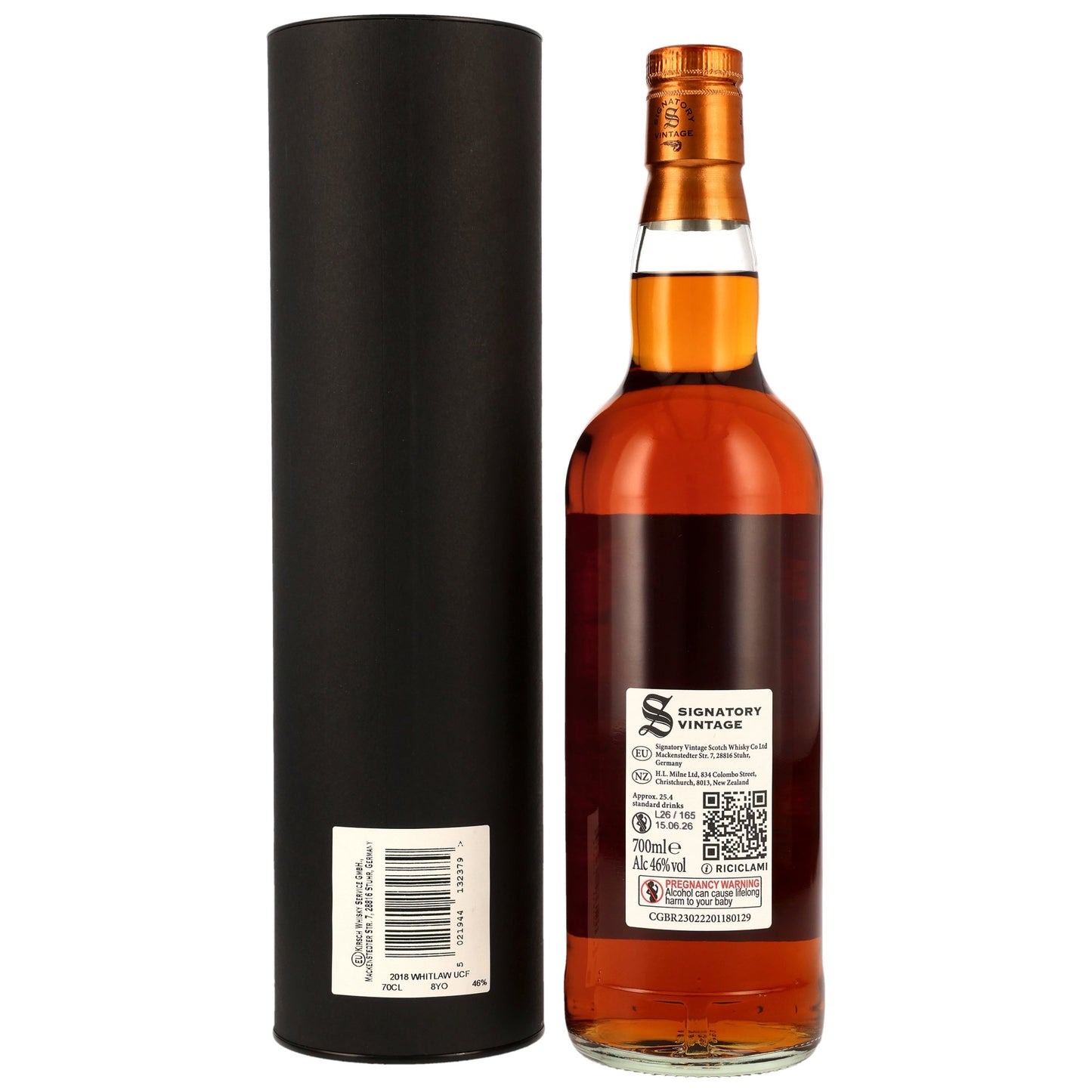 WHITLAW - 2018/2026 8 Jahre 1st Fill PX Sherry Butts Finish - 46% Vol.