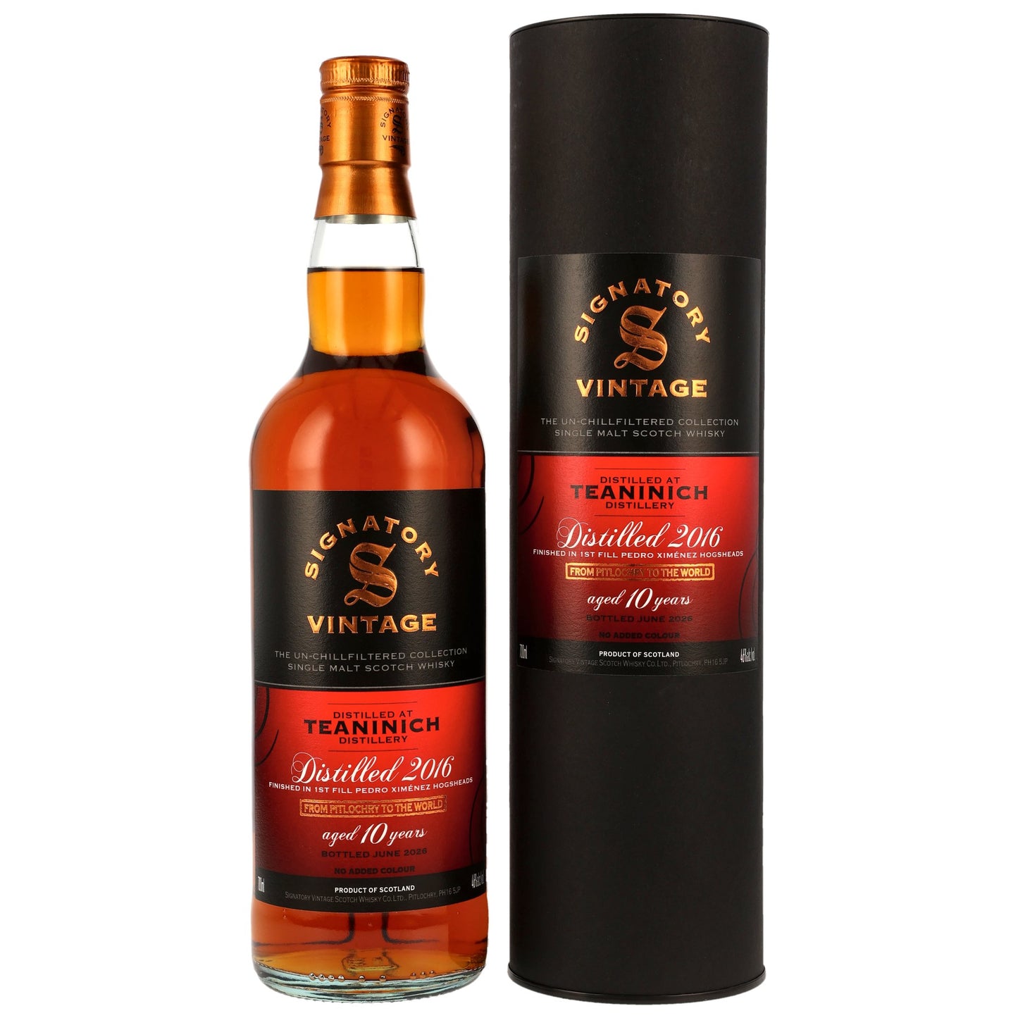 TEANINICH - 2016/2026 10 Jahre 1st Fill PX Sherry Casks Finish - 46% Vol.