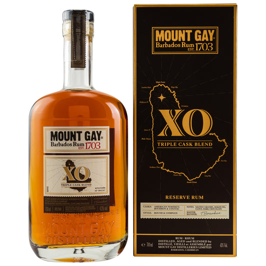 MOUNT GAY - 1703 XO Triple Cask Blend - 43% Vol.