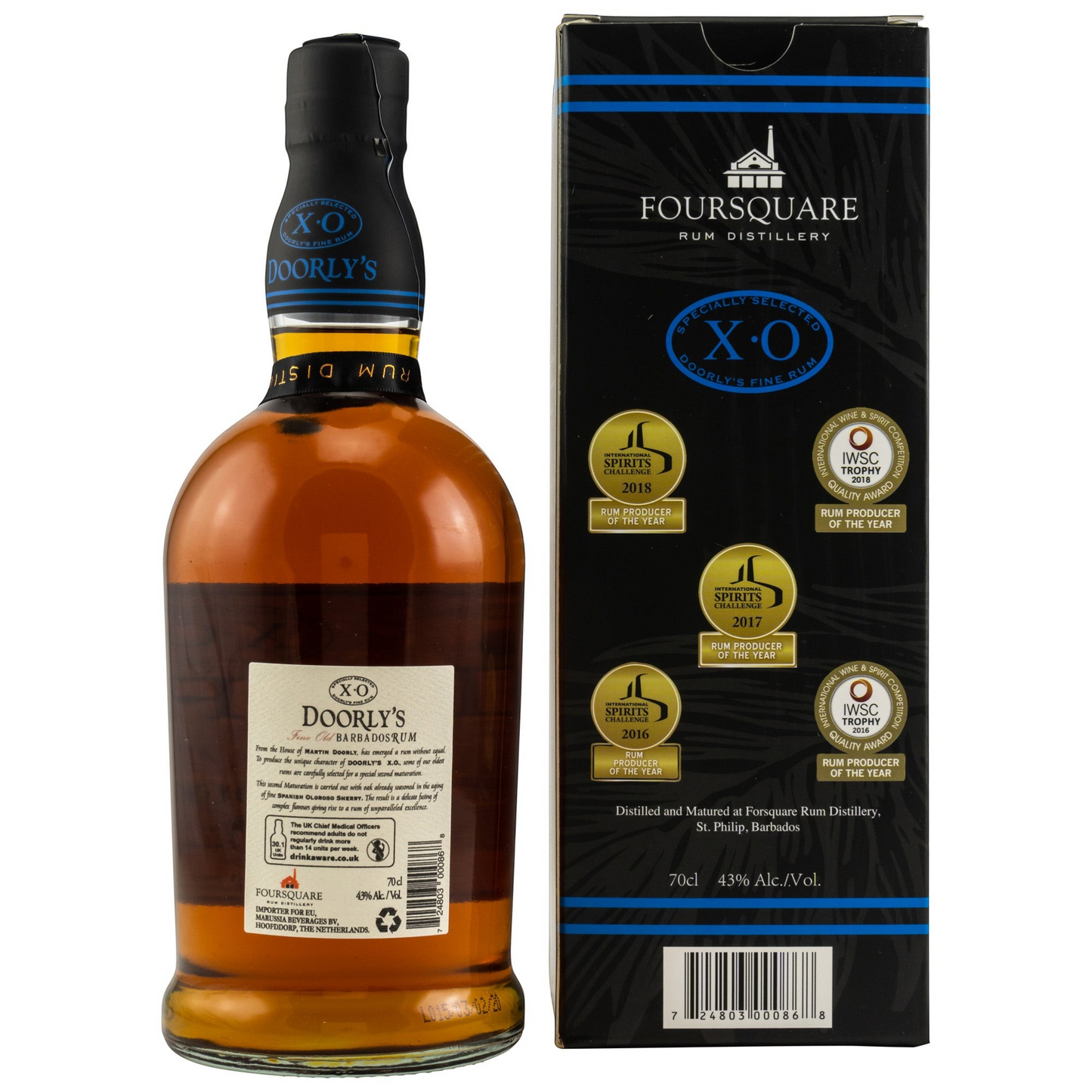 DOORLYS -  XO Fine Old Barbados Rum - 43% Vol.