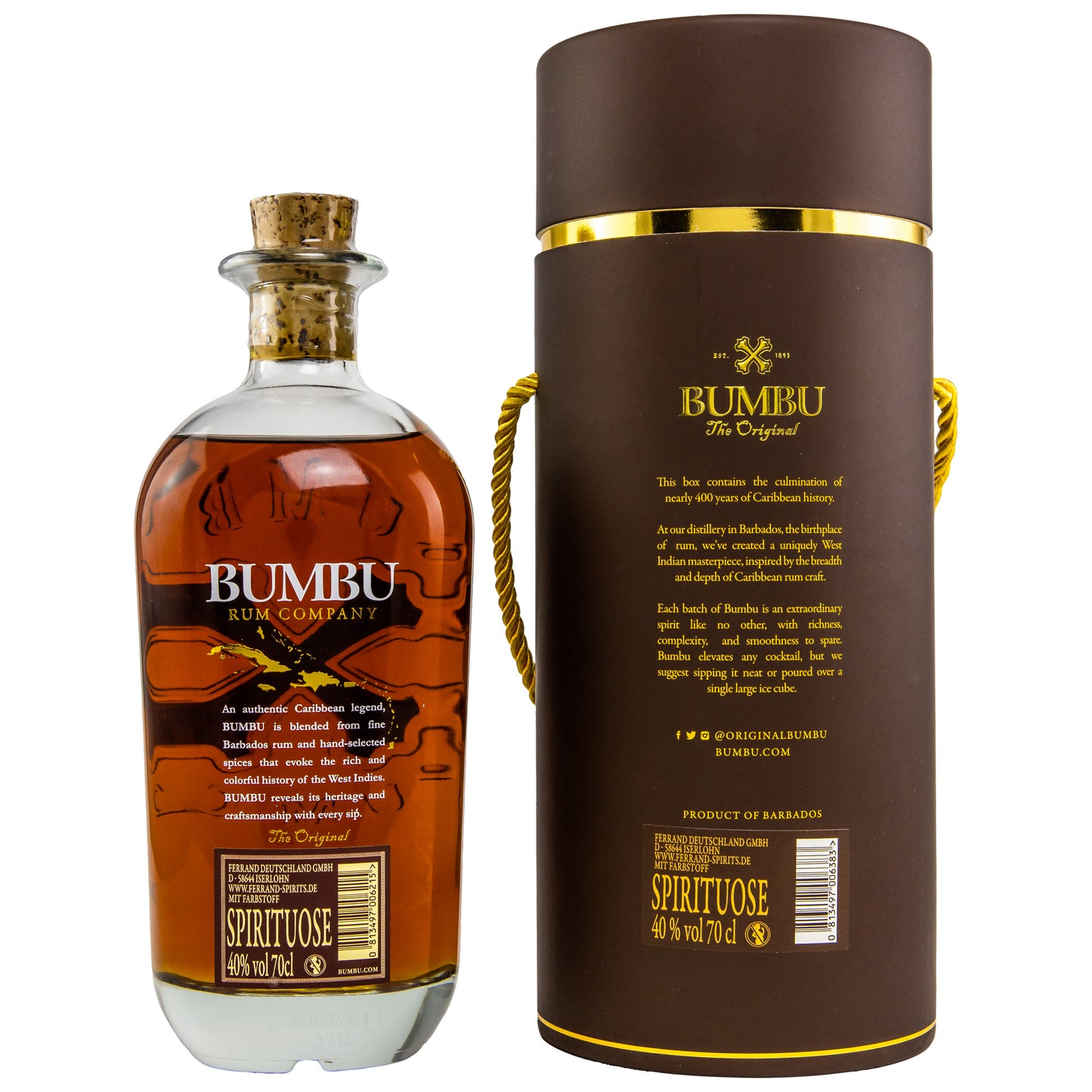 BUMBU - The Original Rum in Tube - 40% Vol.