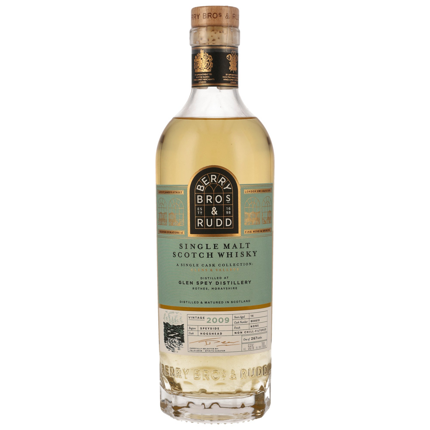 BERRY BROS. & RUDD - Glen Spey 2009 14 Jahre Cask  #804619 Glens & Valleys - 55% Vol.