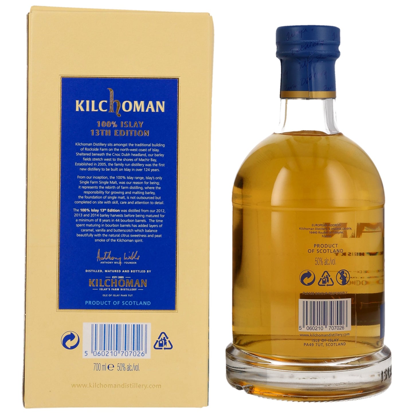 KILCHOMAN - 100% Islay  13th Edition (2023) - 50% Vol.