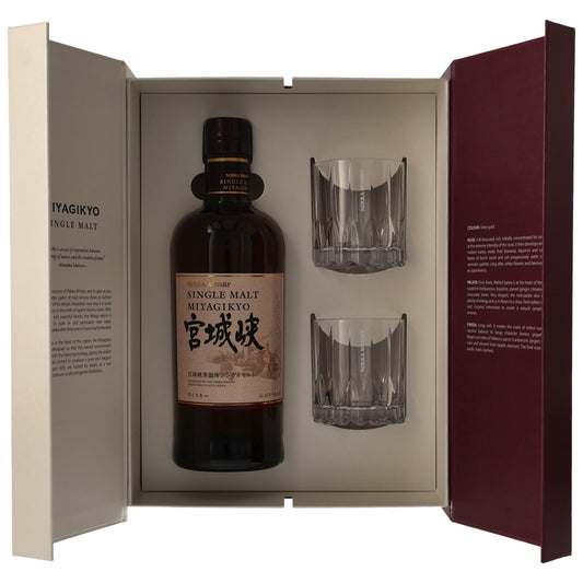 NIKKA - Miyagikyo Single Malt im Set mit Riedel-Tumblern - 45% Vol.