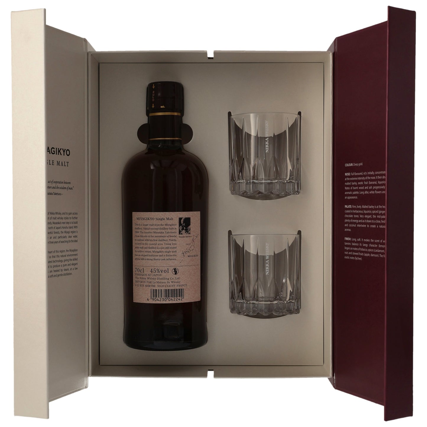 NIKKA - Miyagikyo Single Malt im Set mit Riedel-Tumblern - 45% Vol.