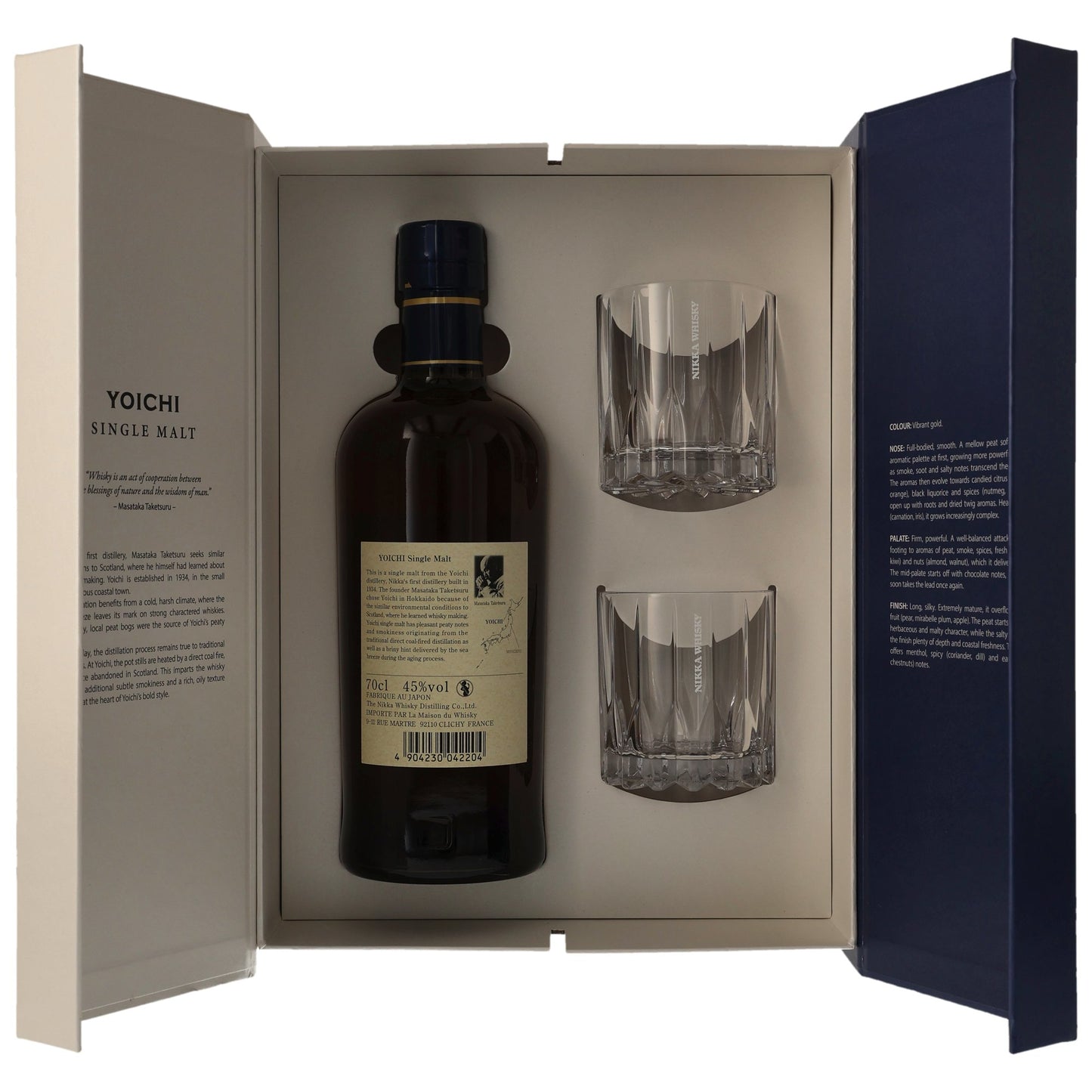 NIKKA - Yoichi Single Malt mit Riedel Glas - 45% Vol.