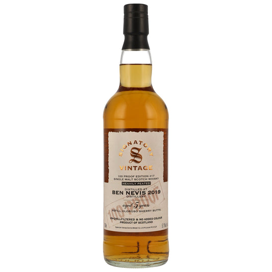 BEN NEVIS - 2019/2024 5 Jahre Heavily Peated Signatory 100 PROOF Edition #17 - 57,1% Vol.