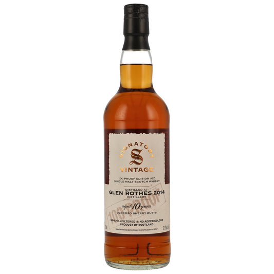 GLENROTHES - 2014/2024 10 Jahre Signatory 100 PROOF Edition #20 - 57,1% Vol.