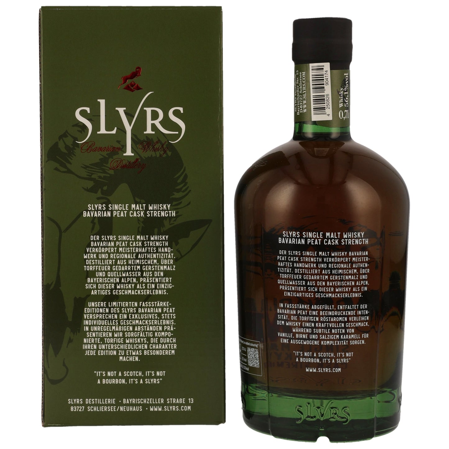 SLYRS - Single Malt Bavarian Peat Cask Strength 1.1 - 56,1% Vol.