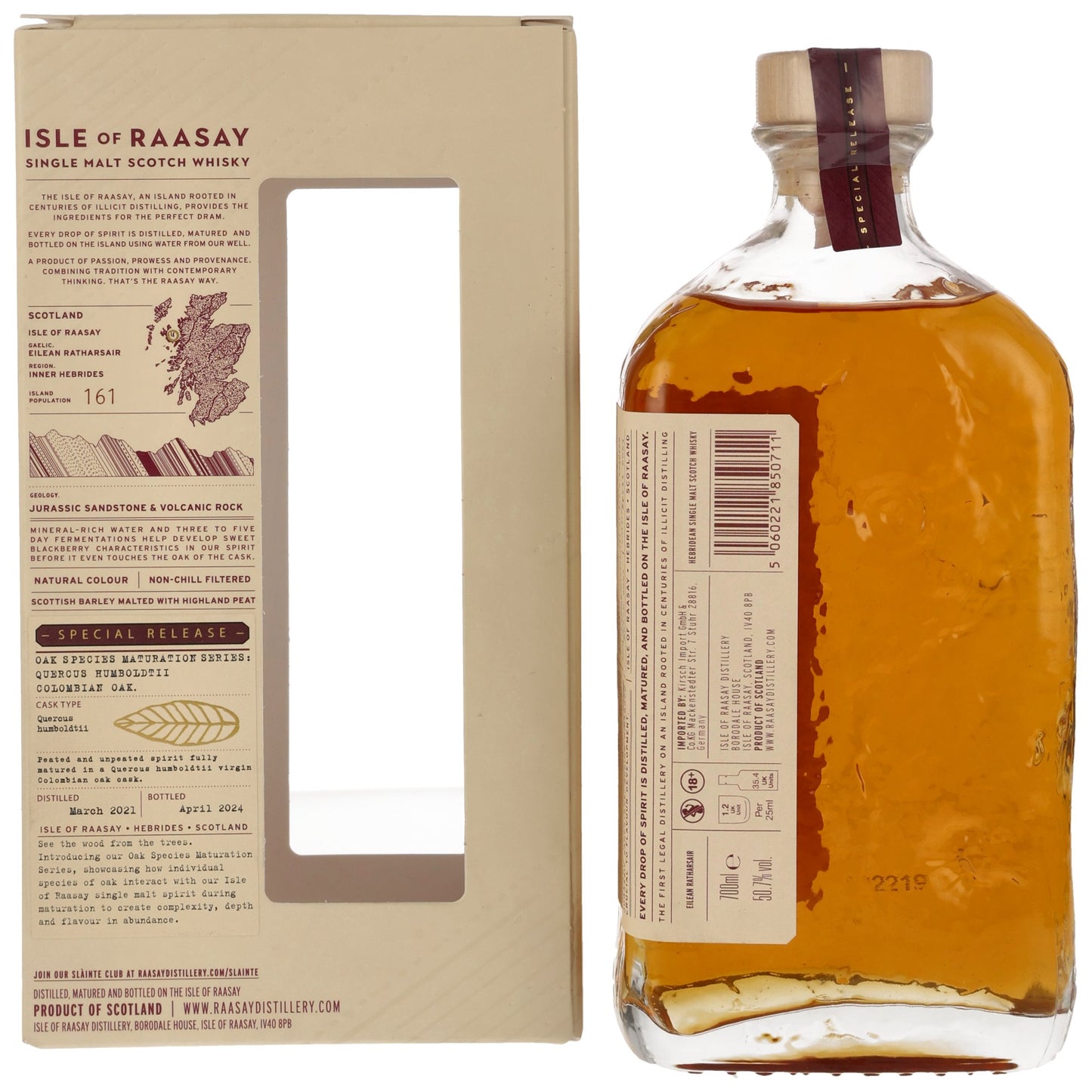 ISLE OF RAASAY - Quercus Humboldtii Columbian Oak - 50.7% Vol.