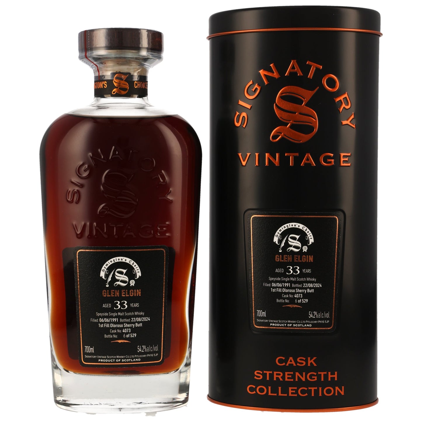 GLEN ELGIN - 1991/2024 33 Jahre Cask #4073 Symingtons Choice - 54,2%