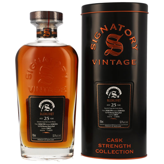 GLENLIVET - 1998/2024 25 Jahre 1st Fill Oloroso Sherry Butt #128819 Symingtons Choice - 53,1% Vol.