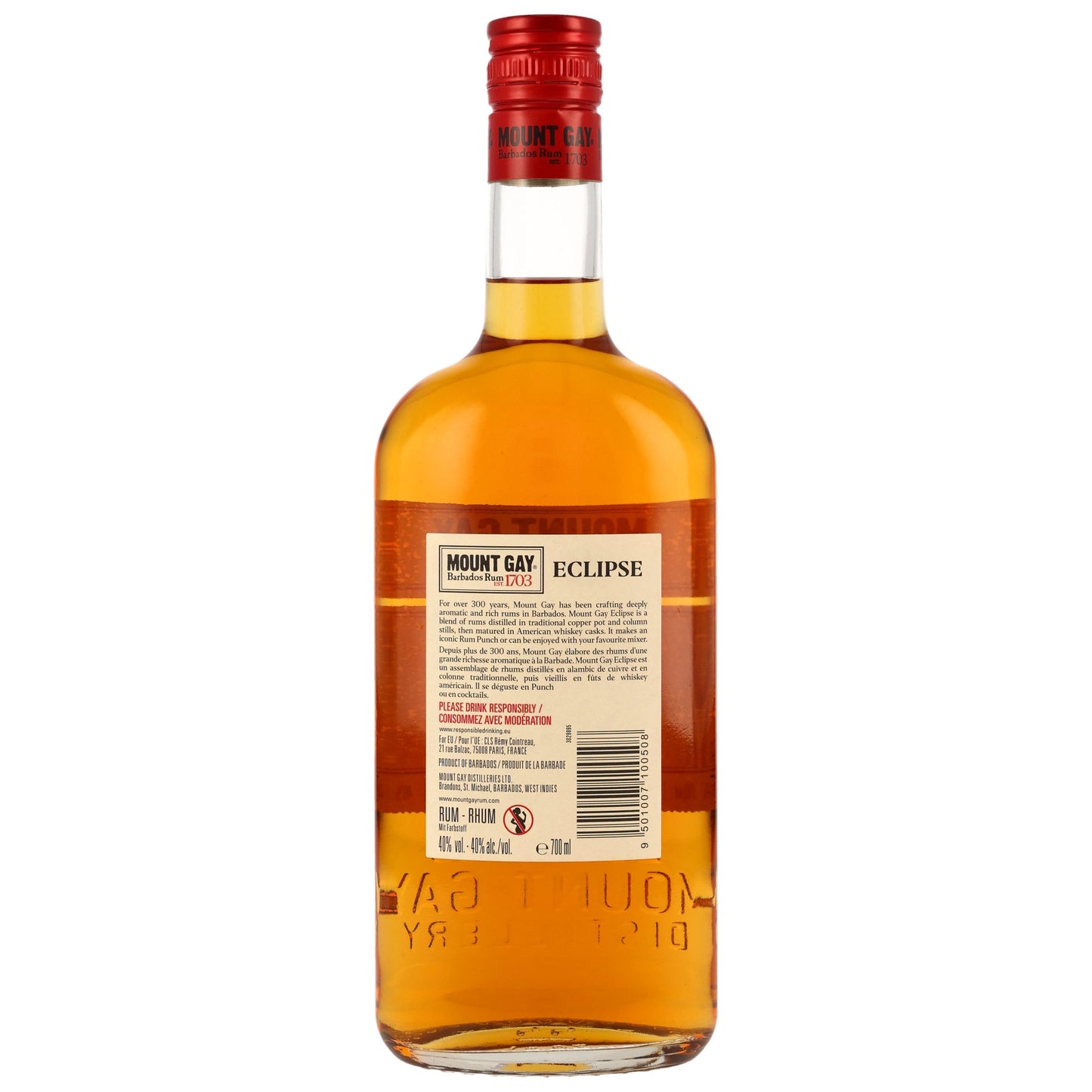 MOUNT GAY - 1703 Eclipse Rum - 40% Vol.