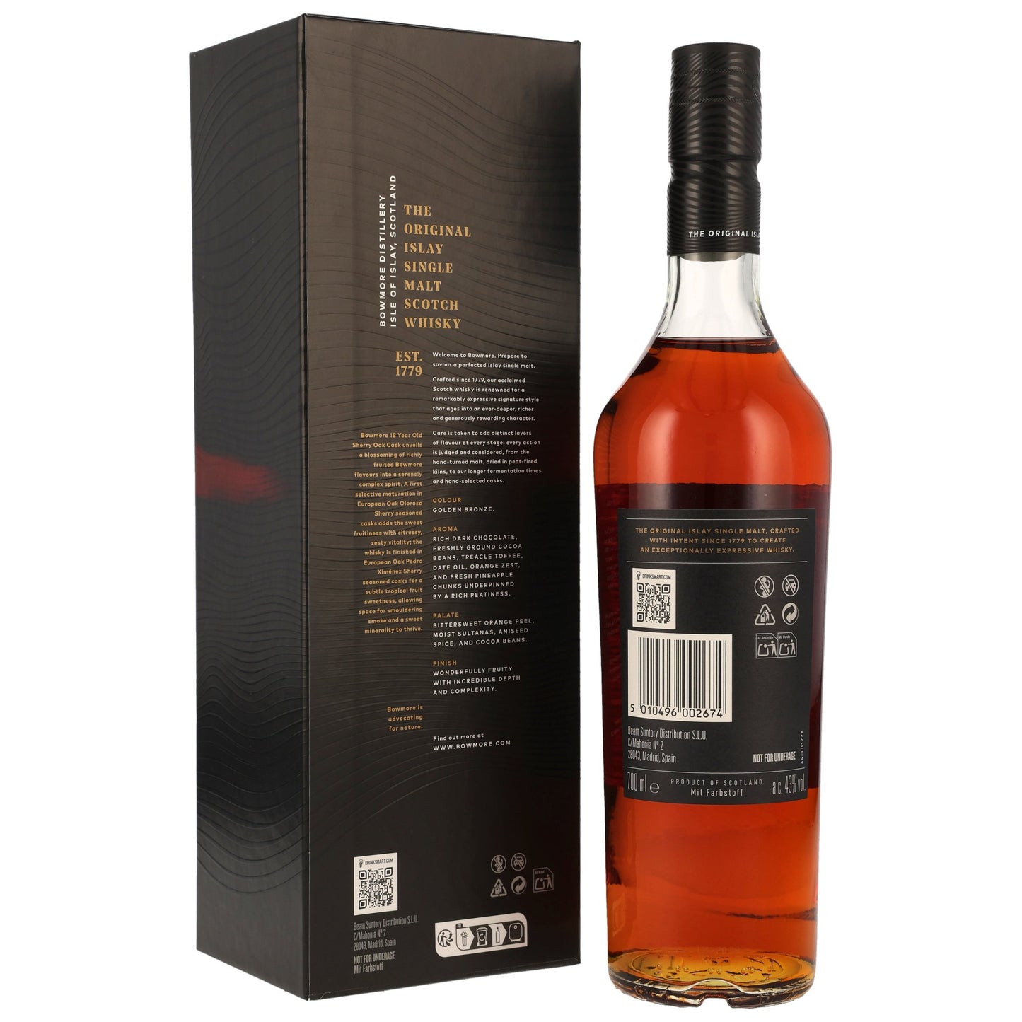 BOWMORE - 18 Jahre Sherry Cask 2024 - 43% Vol.