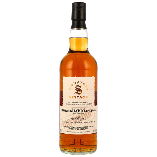 BUNNAHABHAIN - 2016/2024 8 Jahre Signatory 100 PROOF Edition #31 - 57,1% Vol.
