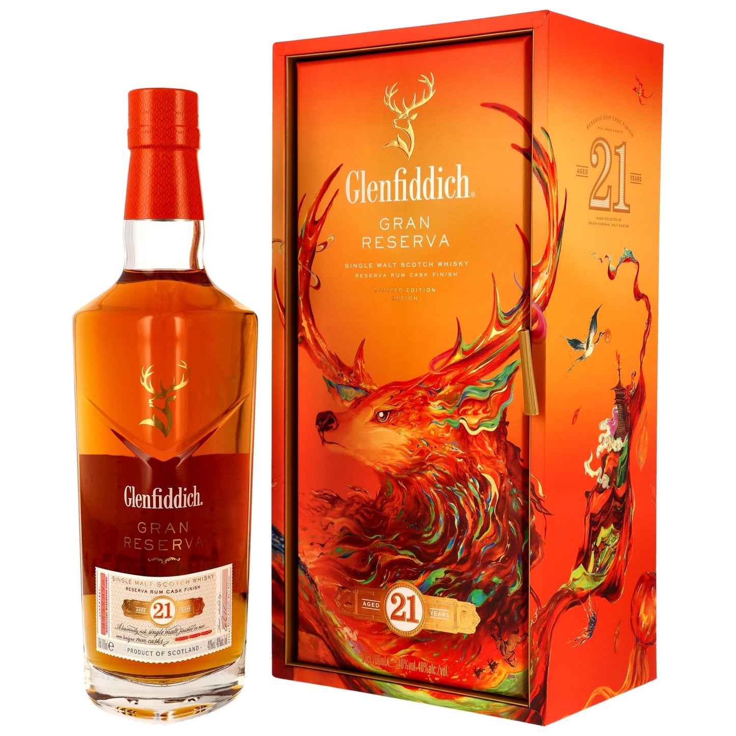 GLENFIDDICH - 21 Jahre Reserva Rum Cask Finish Chinese New Year 2025 - 40% Vol.