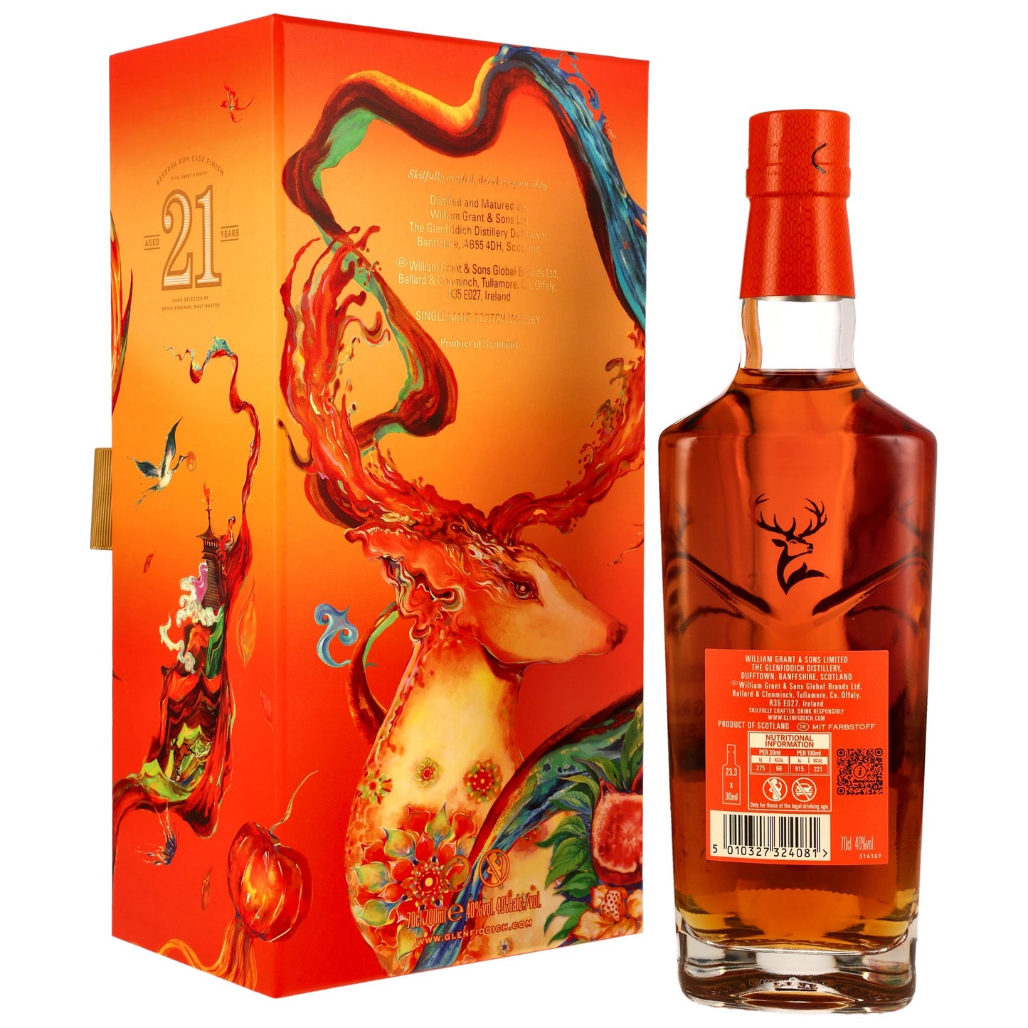 GLENFIDDICH - 21 Jahre Reserva Rum Cask Finish Chinese New Year 2025 - 40% Vol.