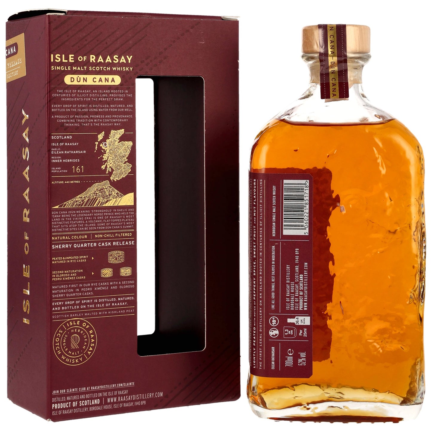 ISLE OF RAASAY - Dun Cana Sherry Quarter Cask Second Edition - 52.0% Vol.