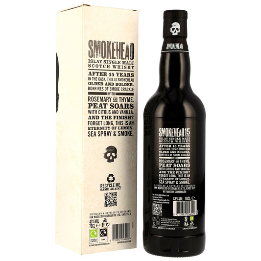 SMOKEHEAD - 15 Jahre Islay Single Malt Scotch Whisky - 43% Vol.