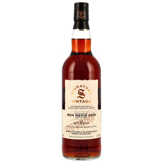 BEN NEVIS - 2015/2025 9 Jahre Signatory 100 PROOF Edition #41 - 57,1% Vol.