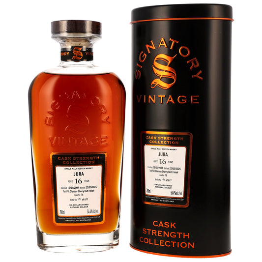 JURA - 2009/2025 16 Jahre Sig CS - 1st Fill Oloroso Sherry Butt Finish #16 - 54,4% Vol.