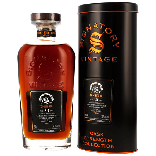 TOMINTOUL - 1995/2025 30 Jahre - 1st Fill Oloroso Sherry Butt #6 - Signatory Symingtons Choice - 50,7% Vol.