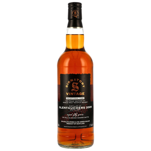 GLENTAUCHERS - 2009/2025 16 Jahre - 1st Fill Oloroso Casks  Signatory 100 PROOF Exceptional Cask Edition #11 - 57,1% Vol.