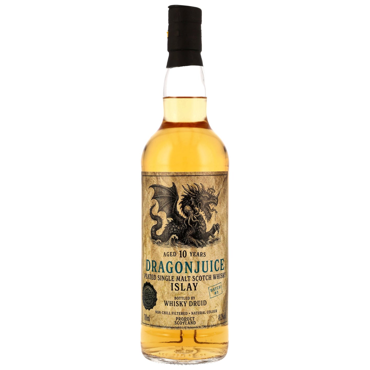 WHISKY DRUID - Dragonjuice 10 Jahre Islay Peated Single Malt Whisky - Batch #1 - 51,1% Vol.