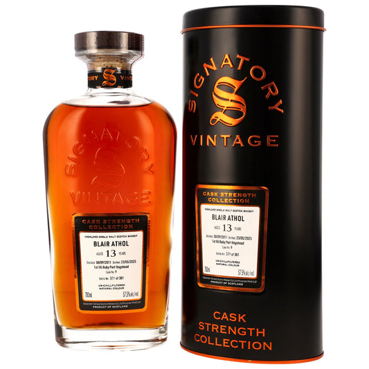 BLAIR ATHOL - 2011/2025 13 Jahre - 1st Fill Ruby Port #9 - Signatory Cask Strength Collection - 57,5% Vol.