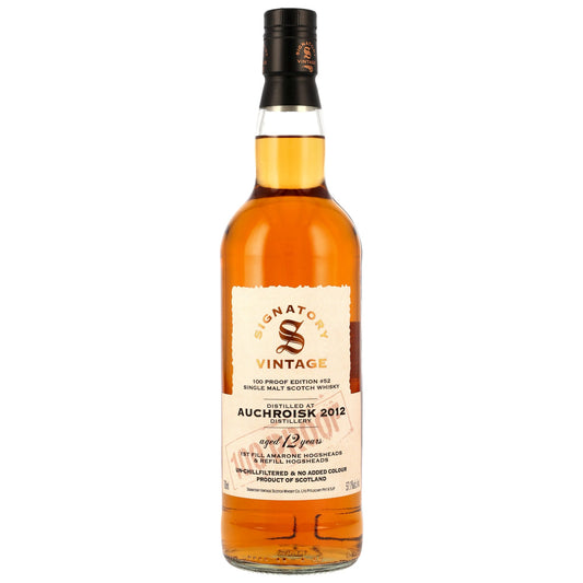 AUCHROISK - 2012/2025 – Signatory Vintage 100 Proof Edition #52 57,1% Vol.