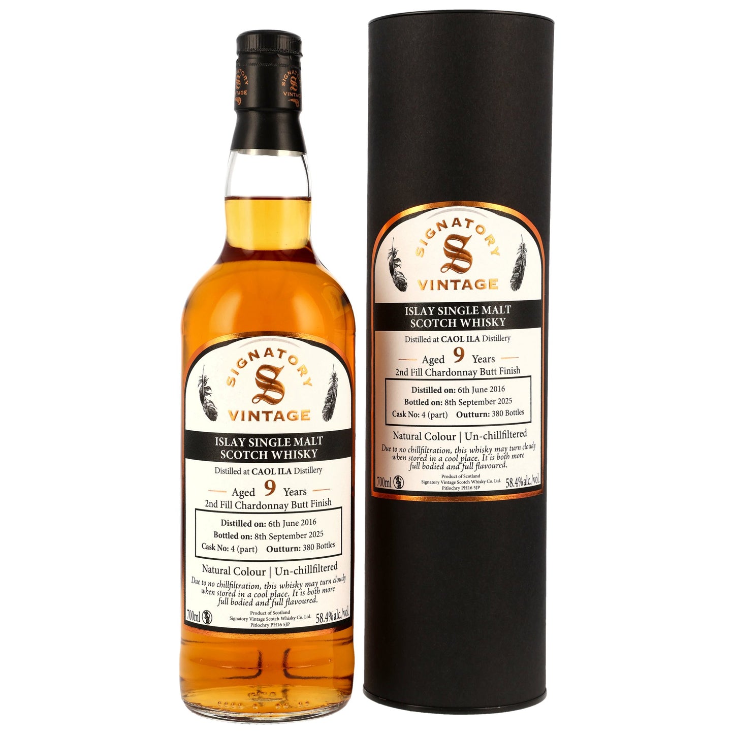 CAOL ILA - 9 Jahre 2nd Fill Chardonnay Cask Finish #4 - 58,4% Vol.