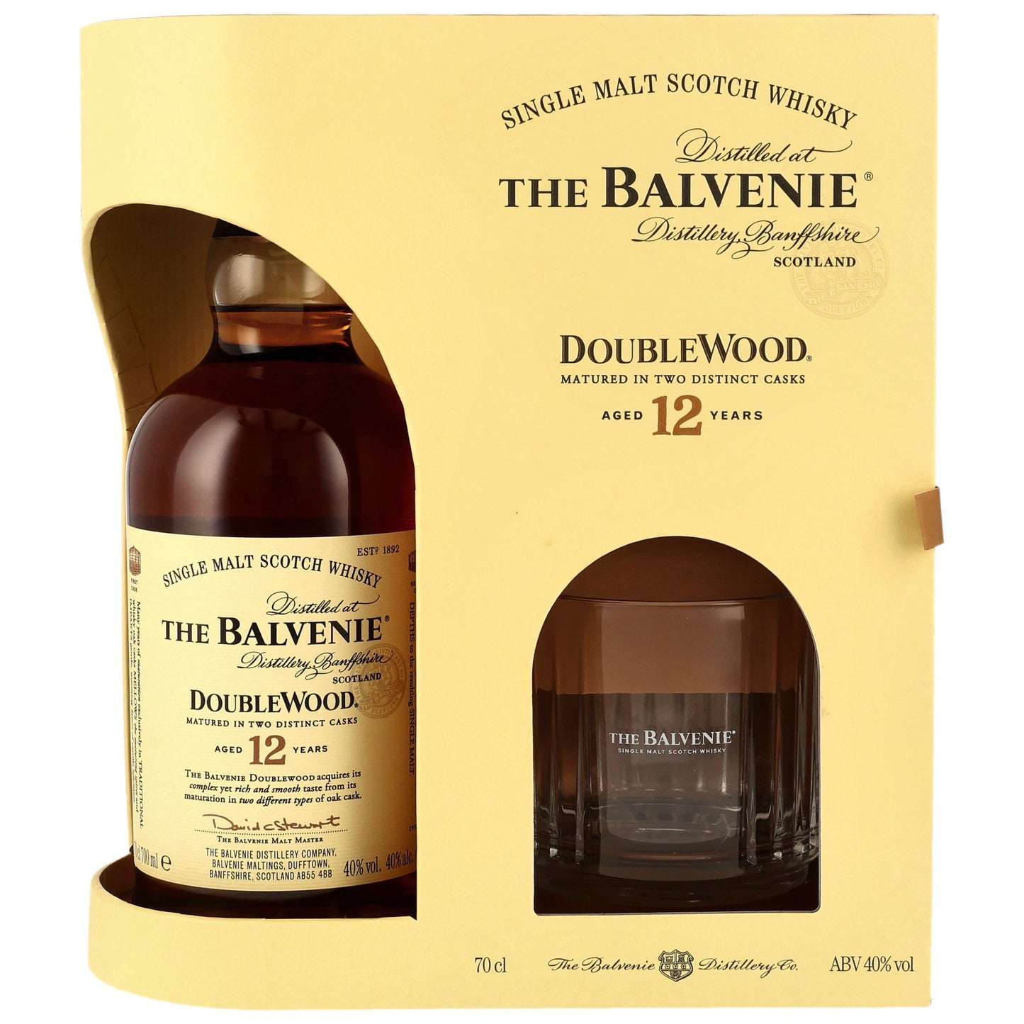 BALVENIE - 12 Jahre Double Wood Geschenkset - 40% Vol.