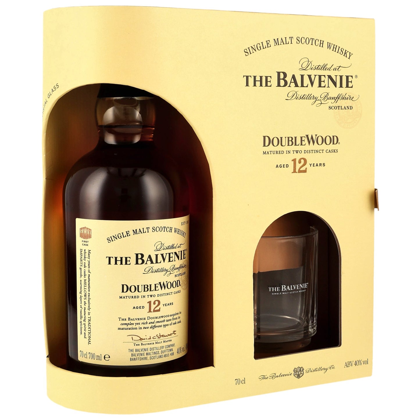 BALVENIE - 12 Jahre Double Wood Geschenkset - 40% Vol.