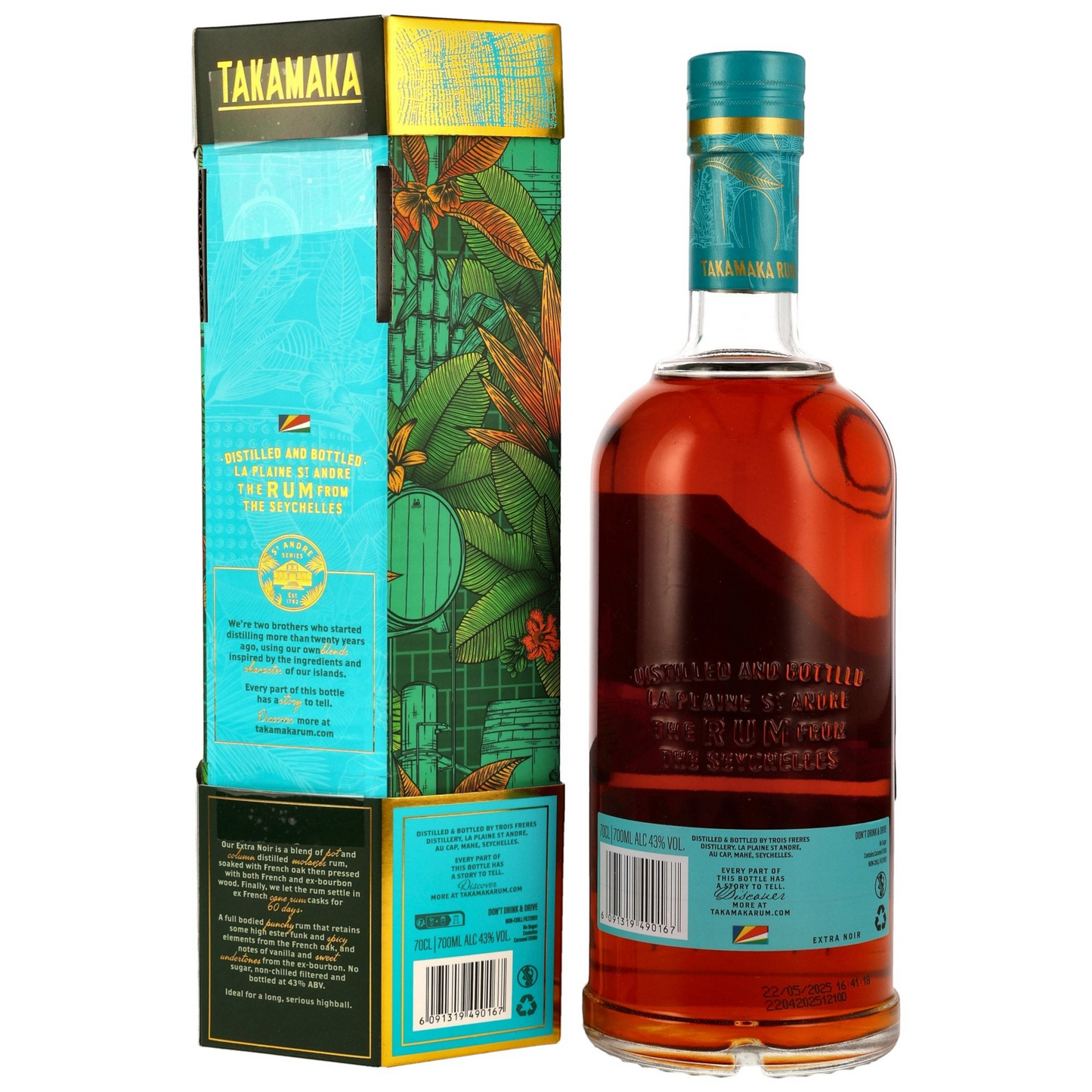 TAKAMAKA - Extra Noir Rum - 43% Vol.