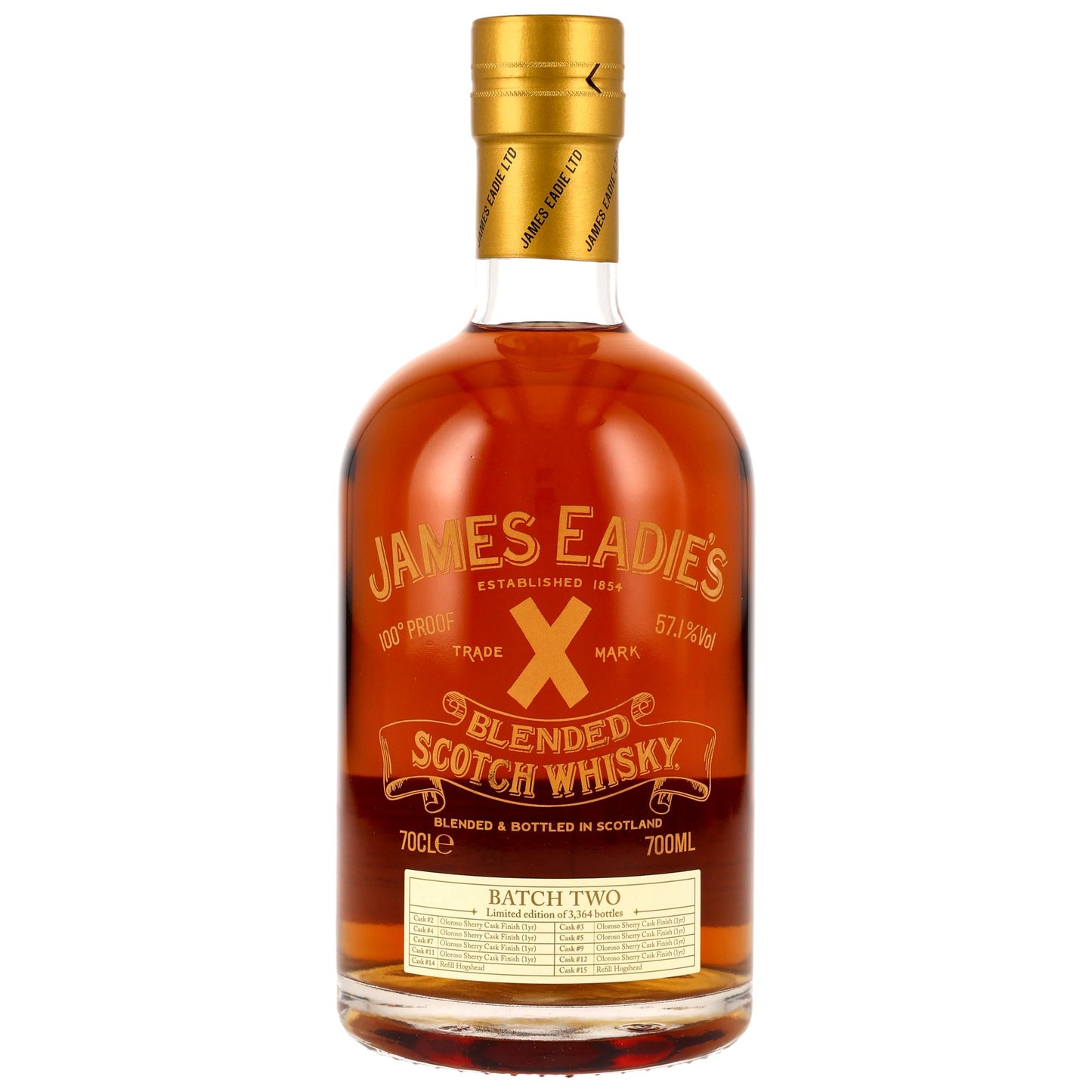 JAMES EADIE - Trade Mark X 100 Proof Limited Edition Batch 2 - 57,1% Vol.
