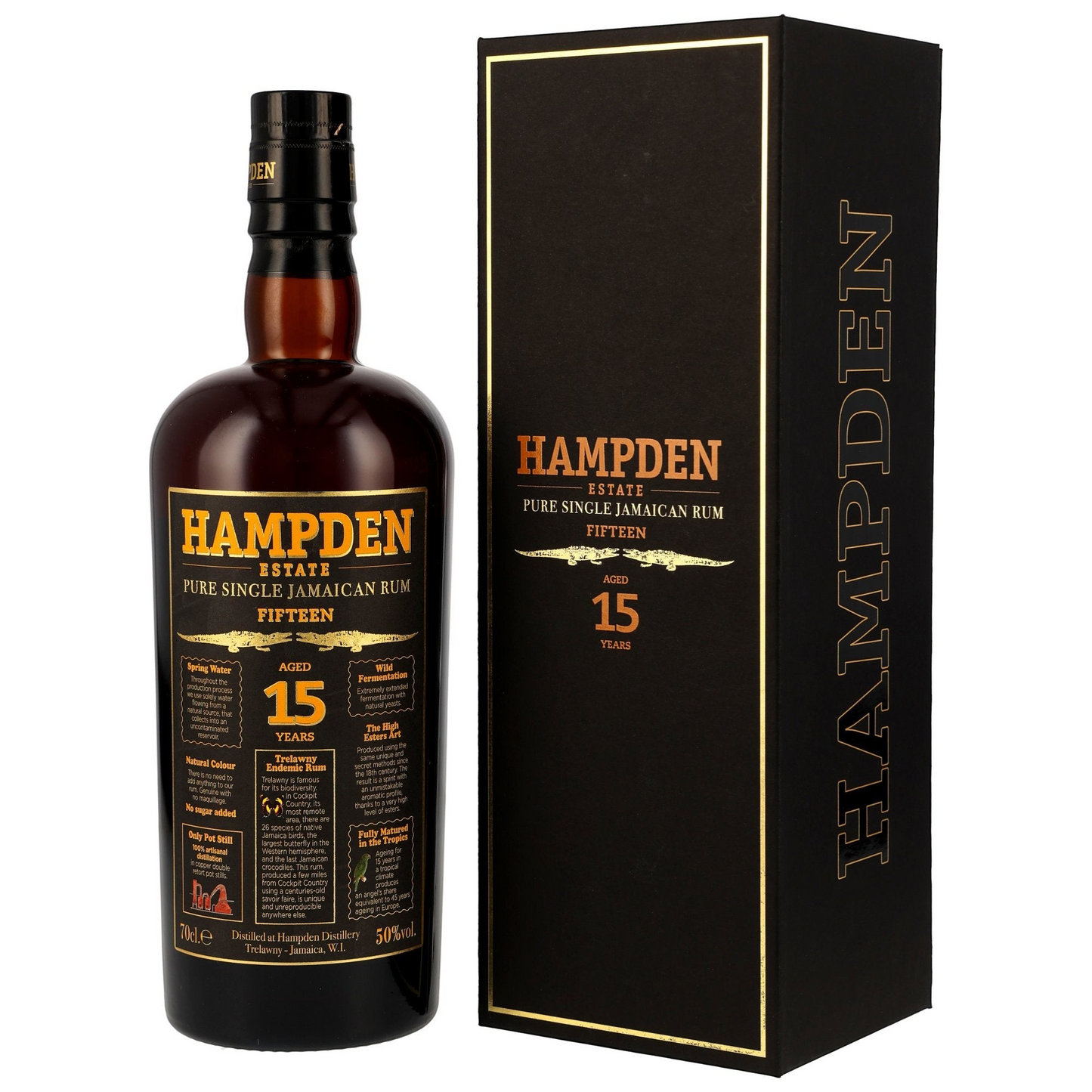 HAMPDEN - 15 Jahre Pure Single Jamaican Rum - 50% Vol.