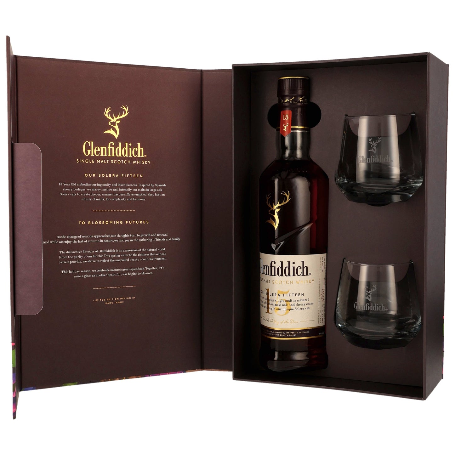 GLENFIDDICH - 15 Jahre + 2 Gläser - 40% Vol.