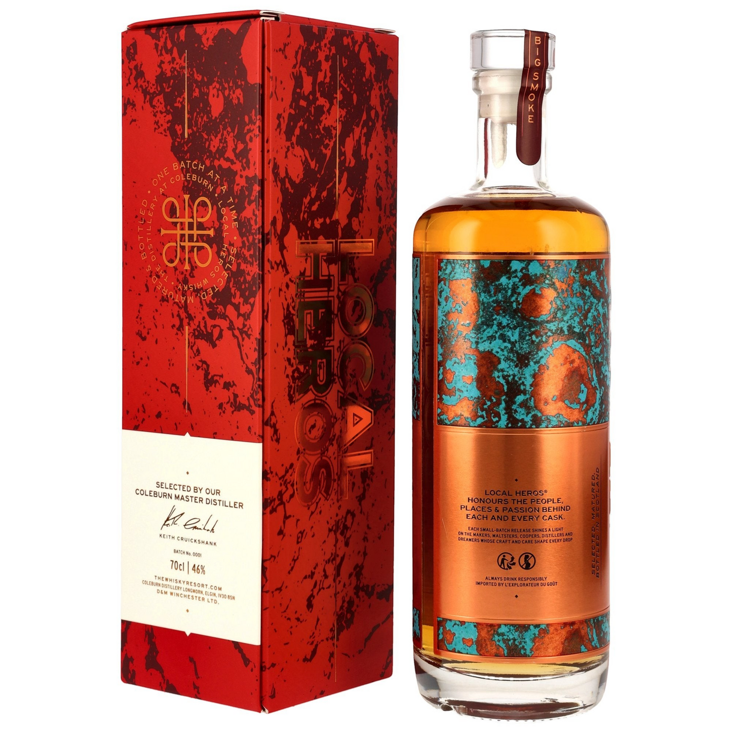 COLEBURN - Local Heros Big Smoke Blended Malt Scotch Whisky - 46% Vol.