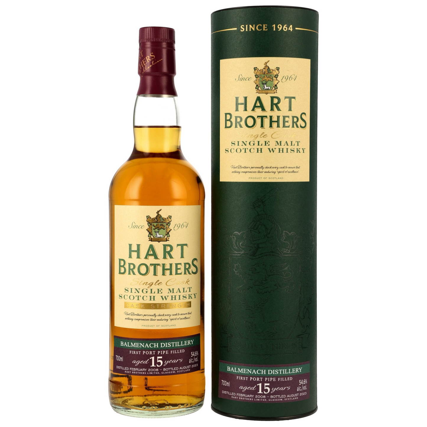 HART BROTHERS - Balmenach 2008/2023 15 Jahre 1st Fill Port Pipe - 54,6% Vol.