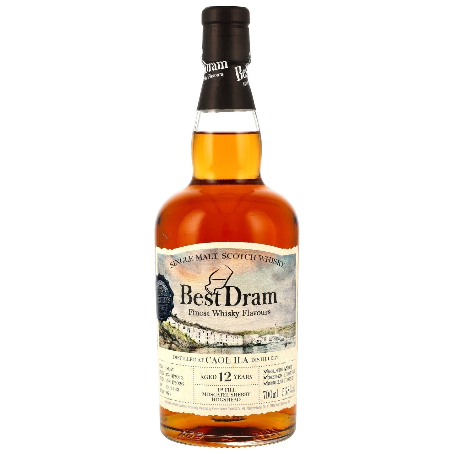 BEST DRAM - Caol Ila 2013/2026 12 Jahre 1st Fill Moscatel Hogshead #309443 - 56,8% Vol.